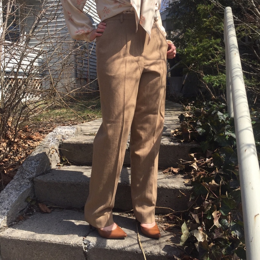 Fawn Wool Pendleton Trousers